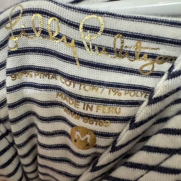 Lilly Pulitzer Noelle Dress Navy Bayside Stripe Size Medium - Picture 4 of 4